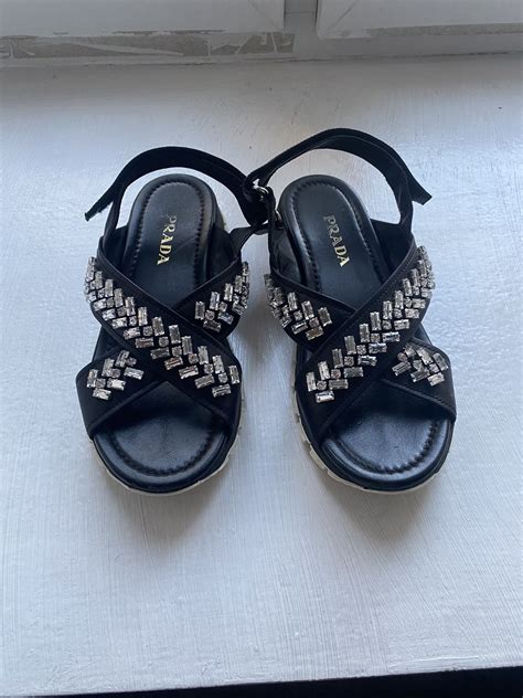 vintage prada women's sandals|prada denim sandals.